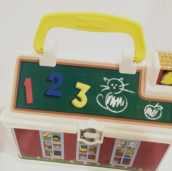 Fisher-Price Lunch Box Little People On The Go School House Carrying Case 2008 - Picture 4 of 8